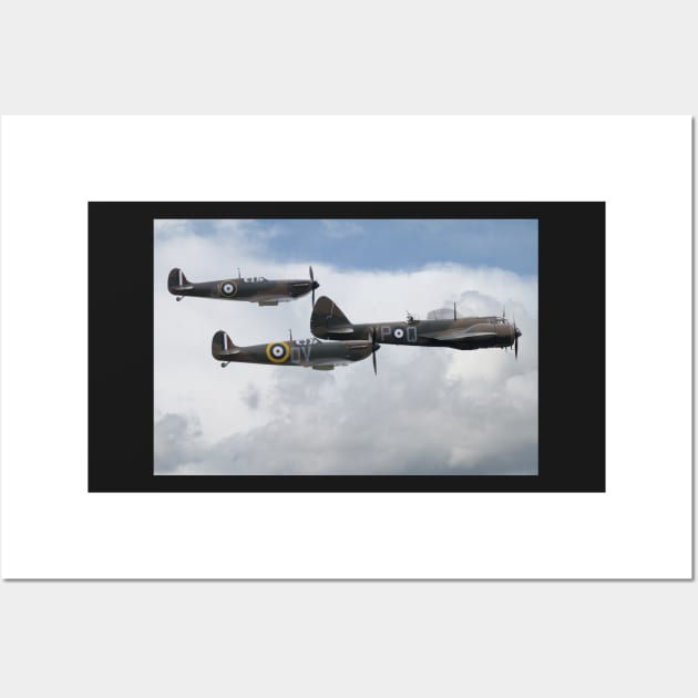 Spitfires and Bristol Blenheim Wall Art by aviationart